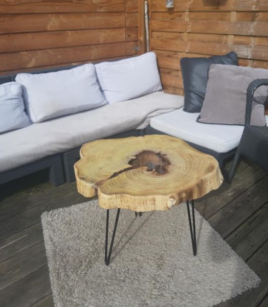 Table basse avec époxy VENDU